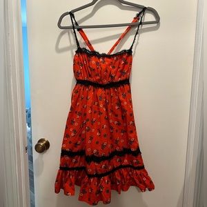 NWT urban outfitters red floral dress